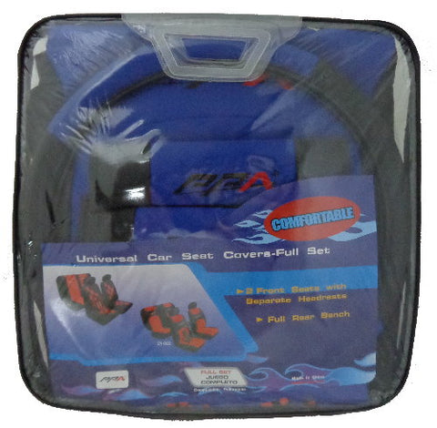 FORRO ASIENTO UNIV.KIT 11 PCS AZUL