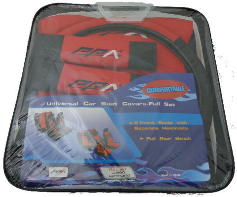 FORRO ASIENTO UNIV.KIT 11 PCS ROJO