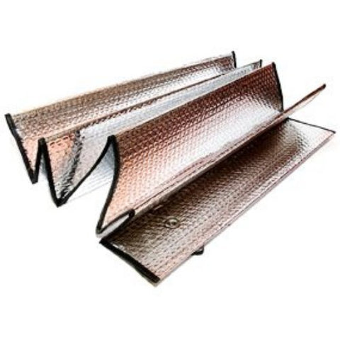 CORTINA TAPA SOL PLEGABLE PLATEADO 130CM